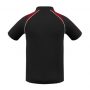 p225ms Biz Collection Mens Triton Polo Black Red White Back