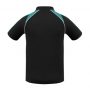 p225ms Biz Collection Mens Triton Polo Black Teal White Back