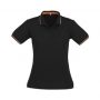 p226ls Biz Collection Ladies Jet Polo black Orange front