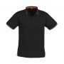 p226ms Biz Collection Mens Jet Polo Black Orange Front