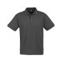 p227ms Biz Collection Mens Cambridge Polo Steel Grey Black White Front