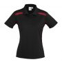 p244ls Biz Collection Ladies United Short Sleeve Polo Black/Red – Promotrenz