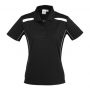 p244ls Biz Collection Ladies United Short Sleeve Polo Black/White – Promotrenz