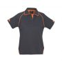 p29022 Biz Collection Ladies Fusion Polo Grey Orange Front