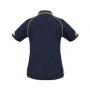 p29022 Biz Collection Ladies Fusion Polo Navy Orange Back