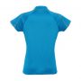 p303ls Biz Collection Ladies Blade Polo Cyan Silver Back