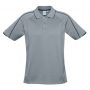 p303ms Biz Collection Mens Blade Polo Silver Grey Black Front