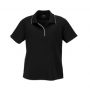 p3225 Biz Collection Ladies Elite Polo Black White