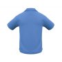 p3300 Biz Collection Mens Micro Waffle Polo Azure Blue Back