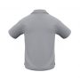 p3300 Biz Collection Mens Micro Waffle Polo Silver Grey Back