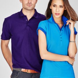 The Biz Collection Ladies Crew Polo is a 65% polyester, 35% cotton polo.  12 colours.  Great branded polo shirts & embroidered or printed uniforms.
