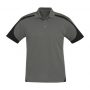 p401ms Biz Collection Mens Talon Polo Ash Black Front