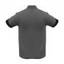 p401ms Biz Collection Mens Talon Polo Ash Black Back