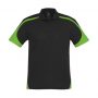 p401ms Biz Collection Mens Talon Polo Black Green Front