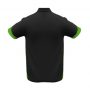 p401ms Biz Collection Mens Talon Polo Black Green Back