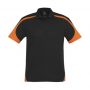 p401ms Biz Collection Mens Talon Polo Black Orange Front