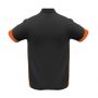 p401ms Biz Collection Mens Talon Polo Black Orange Back