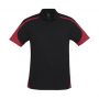 p401ms Biz Collection Mens Talon Polo Black Red Front