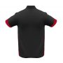 p401ms Biz Collection Mens Talon Polo Black Red Back