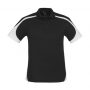 p401ms Biz Collection Mens Talon Polo black White Front