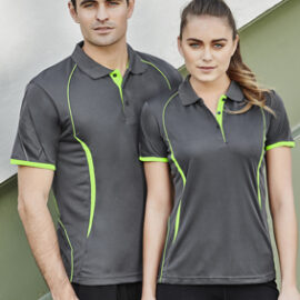 The Biz Collection Ladies Razor Polo is a 100% Biz Cool polyester sports interlock fabric.  Contrast panels.  14 colours.  Great branded polo shirts & sportswear.
