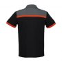 p500ms Biz Collection Mens Charger Polo Black Orange Back