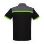 p500ms Biz Collection Mens Charger Polo Black Green Back