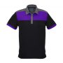 p500ms Biz Collection Mens Charger Polo Black Purple Front