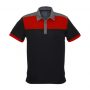 p500ms Biz Collection Mens Charger Polo black Red Front