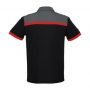 p500ms Biz Collection Mens Charger Polo Black Red Back