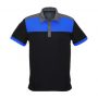 p500ms Biz Collection Mens Charger Polo Black Royal Front