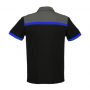 p500ms Biz Collection Mens Charger Polo Black Royal Back