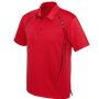 p604ms Biz Collection Cyber Polo Red Silver Front