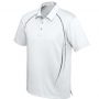 p604ms Biz Collection Cyber Polo white silver front