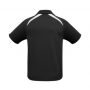 p7700b Biz Collection Kids Splice Polo Black White