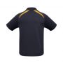 p7700b Biz Collection Kids Splice Polo navy Gold Back