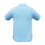 p9100 Biz Collection Mens Noosa Self Check Polo Aqua Blue White Back