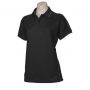 p9925 Biz Collection Ladies Resort Polo Black Charcoal Front