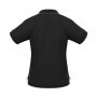p9925 Biz Collection Ladies Resort Polo Black Charcoal Back