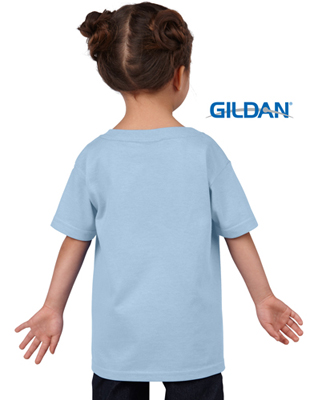 The Gildan Heavy Cotton Toddler T Shirt is a 50% cotton/50% polyester tee. Sizes 2 - 6. Great cost effective kids tees for printing and events.