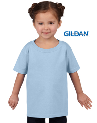 The Gildan Heavy Cotton Toddler T Shirt is a 50% cotton/50% polyester tee. Sizes 2 - 6. Great cost effective kids tees for printing and events.