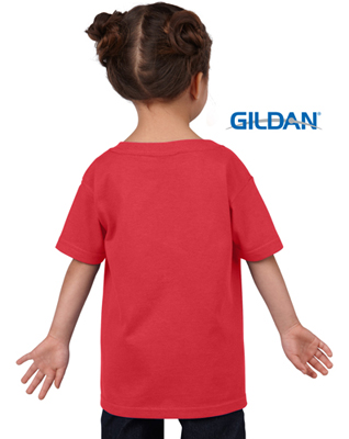 The Gildan Heavy Cotton Toddler T Shirt is a 50% cotton/50% polyester tee. Sizes 2 - 6. Great cost effective kids tees for printing and events.