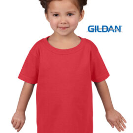 The Gildan Heavy Cotton Toddler T Shirt is a 50% cotton/50% polyester tee.  Sizes 2 - 6.  Great cost effective kids tees for printing and events.