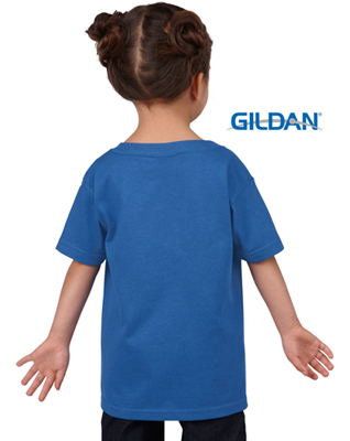 The Gildan Heavy Cotton Toddler T Shirt is a 50% cotton/50% polyester tee. Sizes 2 - 6. Great cost effective kids tees for printing and events.