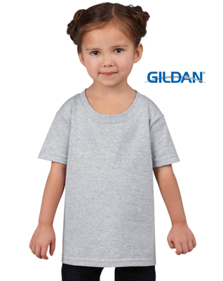 The Gildan Heavy Cotton Toddler T Shirt is a 50% cotton/50% polyester tee. Sizes 2 - 6. Great cost effective kids tees for printing and events.