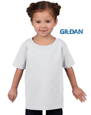 The Gildan Heavy Cotton Toddler T Shirt is a 50% cotton/50% polyester tee. Sizes 2 - 6. Great cost effective kids tees for printing and events.