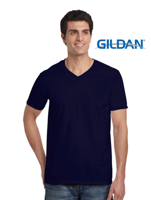 The Gildan Softstyle Adult V-Neck T Shirt is a 150gm cotton jersey knit tee.  4 colours.  Semi Fitted.  S - 3XL.  Great cotton tees from Gildan.