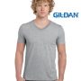64v00 Gildan Softstyle Adult V-Neck T Shirt Sport Grey – Promotrenz