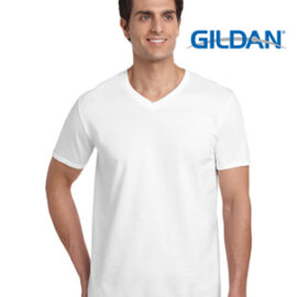The Gildan Softstyle Adult V-Neck T Shirt is a 150gm cotton jersey knit tee.  4 colours.  Semi Fitted.  S - 3XL.  Great cotton tees from Gildan.