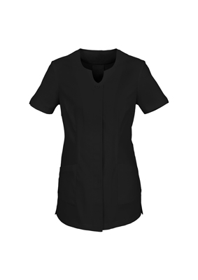 The Biz Collection Ladies Eden Tunic is a 97% Polyester, modern fit tunic.  Perfect for beauty and healthcare.  Great branded uniforms & Biz Collection clothing.